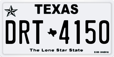 TX license plate DRT4150
