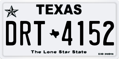 TX license plate DRT4152
