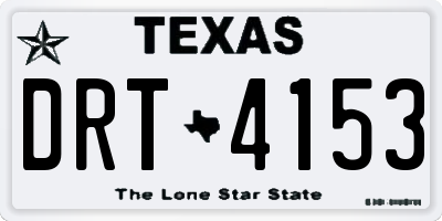 TX license plate DRT4153