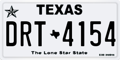TX license plate DRT4154