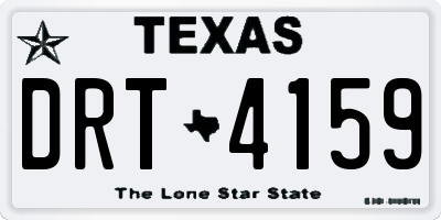 TX license plate DRT4159