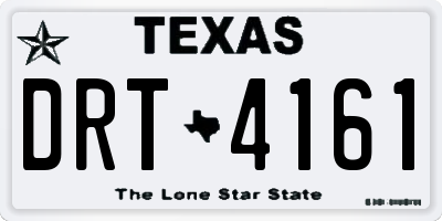 TX license plate DRT4161