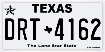 TX license plate DRT4162