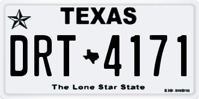 TX license plate DRT4171