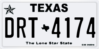 TX license plate DRT4174