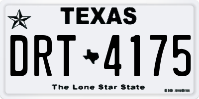 TX license plate DRT4175