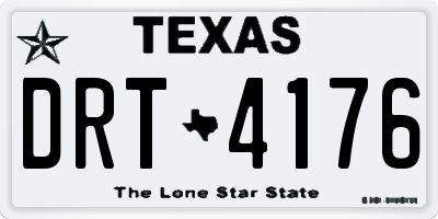 TX license plate DRT4176