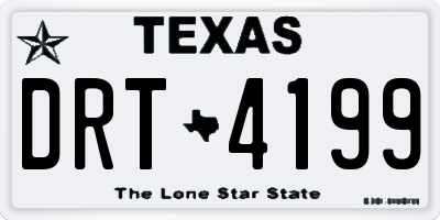 TX license plate DRT4199
