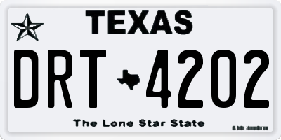 TX license plate DRT4202
