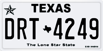 TX license plate DRT4249