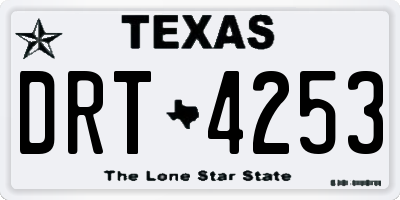 TX license plate DRT4253
