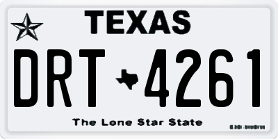 TX license plate DRT4261