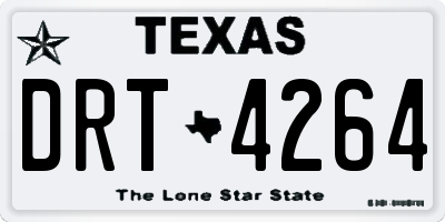 TX license plate DRT4264