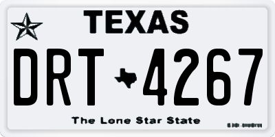 TX license plate DRT4267