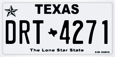 TX license plate DRT4271