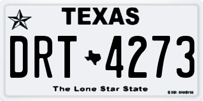 TX license plate DRT4273