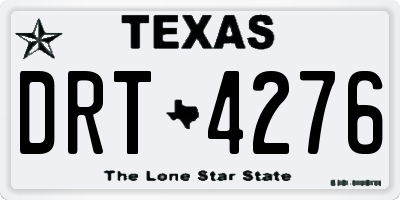 TX license plate DRT4276