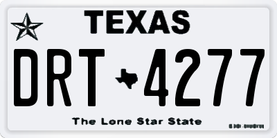 TX license plate DRT4277
