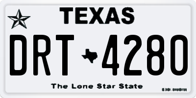TX license plate DRT4280