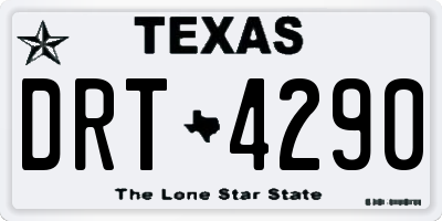 TX license plate DRT4290