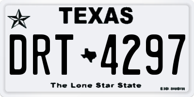 TX license plate DRT4297