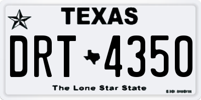 TX license plate DRT4350
