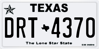 TX license plate DRT4370