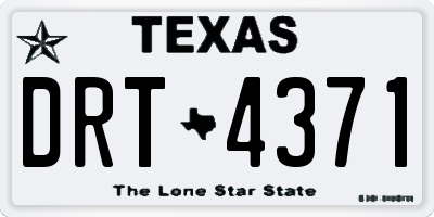 TX license plate DRT4371