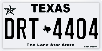 TX license plate DRT4404