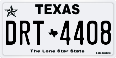 TX license plate DRT4408
