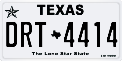 TX license plate DRT4414