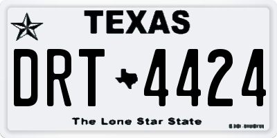 TX license plate DRT4424