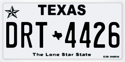 TX license plate DRT4426