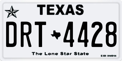 TX license plate DRT4428