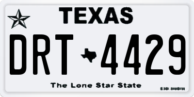 TX license plate DRT4429