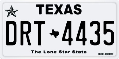 TX license plate DRT4435