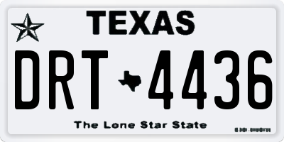 TX license plate DRT4436