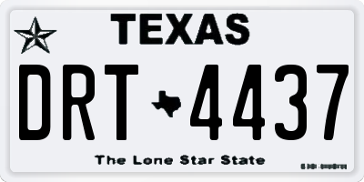 TX license plate DRT4437