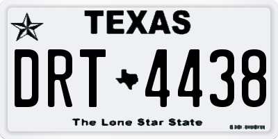 TX license plate DRT4438