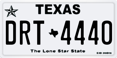 TX license plate DRT4440