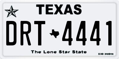 TX license plate DRT4441