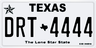 TX license plate DRT4444