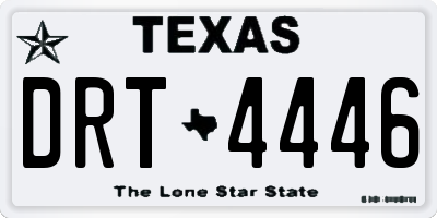 TX license plate DRT4446