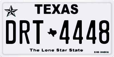 TX license plate DRT4448