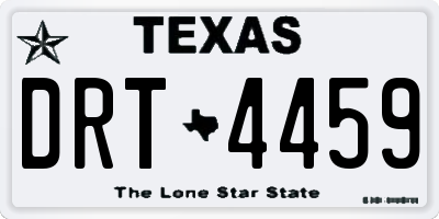 TX license plate DRT4459