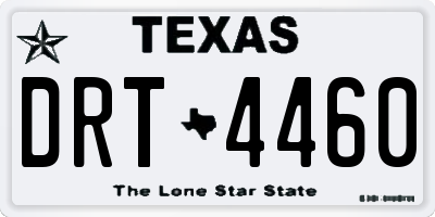 TX license plate DRT4460