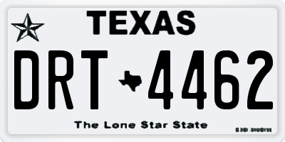 TX license plate DRT4462