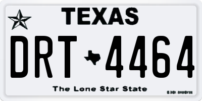 TX license plate DRT4464