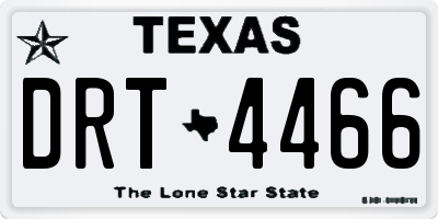TX license plate DRT4466