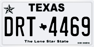 TX license plate DRT4469